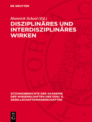 cover image of Disziplinäres und interdisziplinäres Wirken
